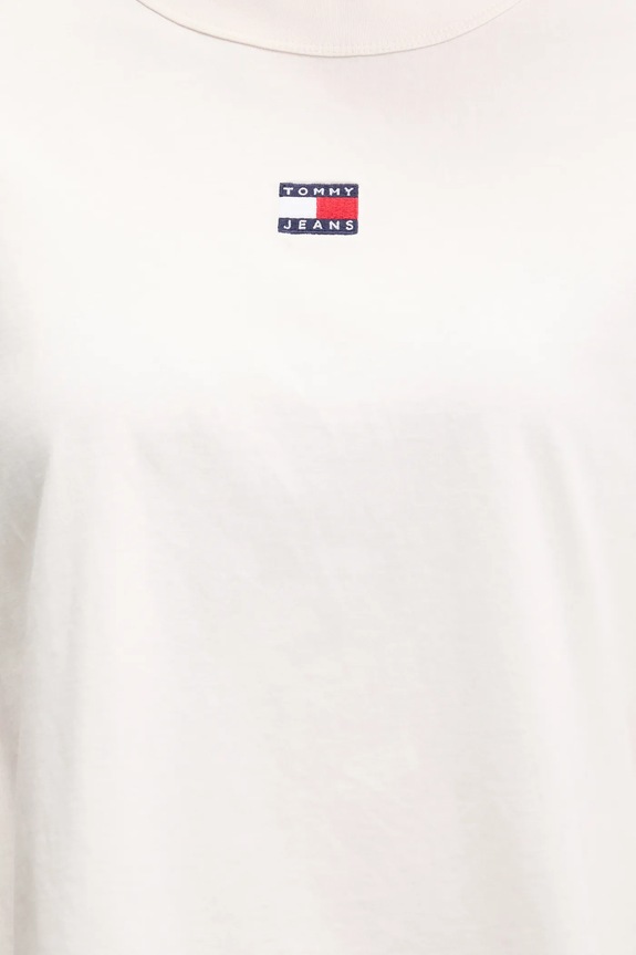 Tommy Jeans T-shirt βαμβακερό DW0DW22202 μπεζ