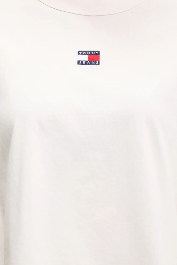 Tommy Jeans T-shirt βαμβακερό DW0DW22202 μπεζ