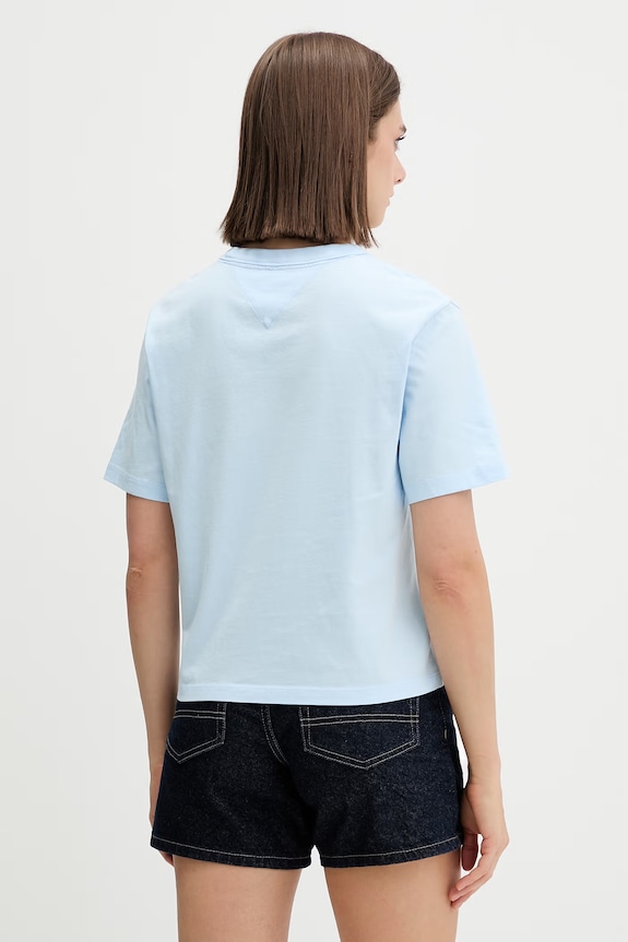 Îmbrăcăminte Tommy Jeans tricou din bumbac DW0DW22202 albastru