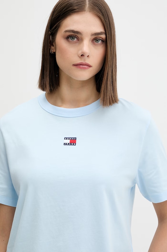Tommy Jeans tricou din bumbac albastru DW0DW22202