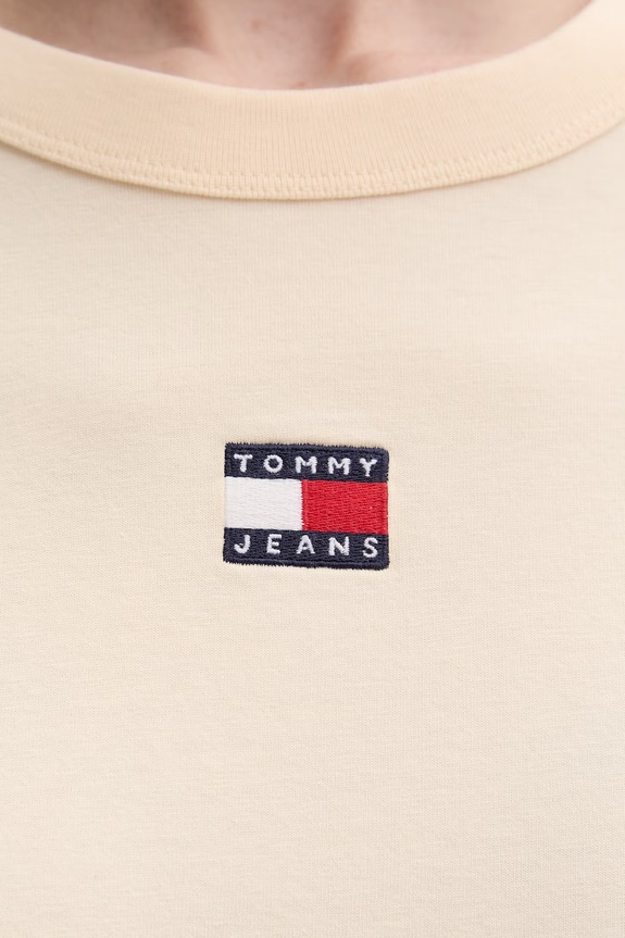 Tommy Jeans t-shirt bawełniany DW0DW22202 beżowy