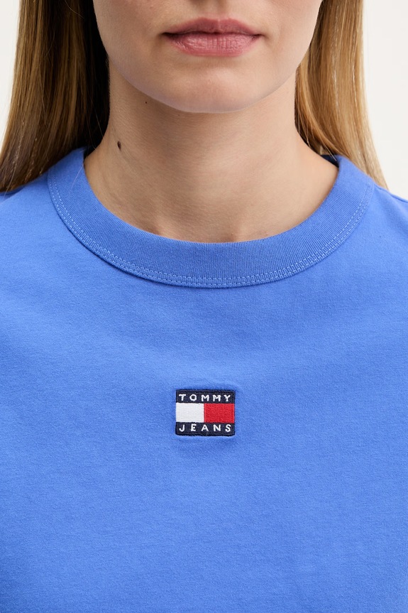 Tommy Jeans t-shirt bawełniany DW0DW22202 niebieski