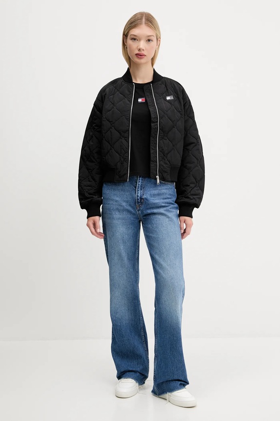 Tommy Jeans T-shirt bawełniany DW0DW22202 czarny SS26