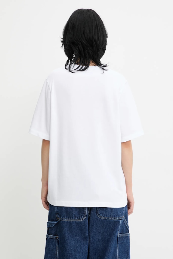 Îmbrăcăminte Maison Kitsuné tricou din bumbac Bold Fox Head Patch Comfort MW00111KJ0119 alb