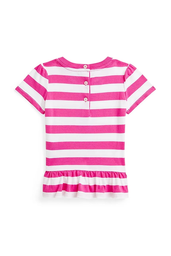 Polo Ralph Lauren t-shirt bawełniany dziecięcy 310958228001 różowy SS25