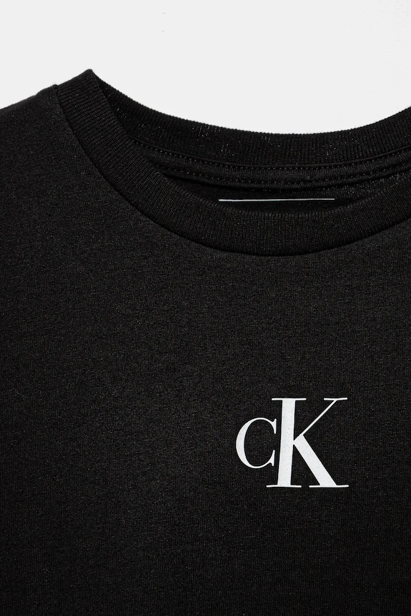 BIMBA Calvin Klein Jeans t-shirt in cotone per bambini IG0IG021361.104.PPYA nero