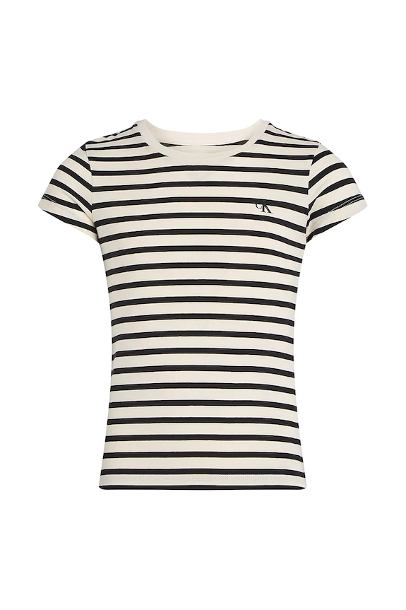 Detské bavlnené tričko Calvin Klein Jeans IG0IG02799.104.116.PPYA čierna SS25