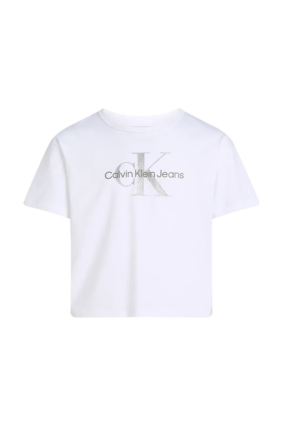 Calvin Klein Jeans t-shirt bawełniany dziecięcy IG0IG02801.PPYA biały SS25