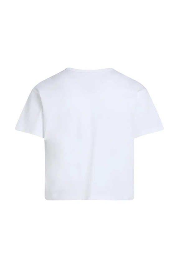 Dziewczynka Calvin Klein Jeans t-shirt bawełniany dziecięcy IG0IG02801.PPYA biały