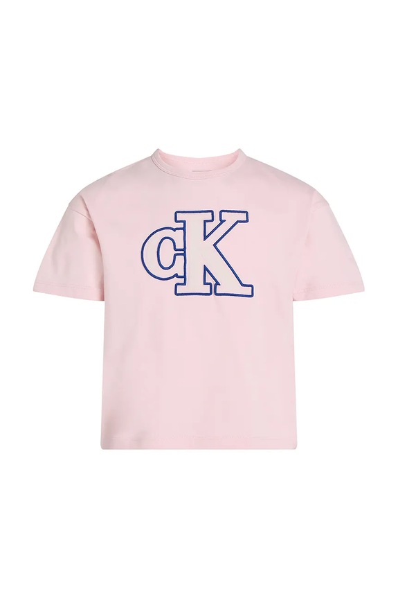 Calvin Klein Jeans t-shirt bawełniany dziecięcy IG0IG02806.PPYA różowy SS25