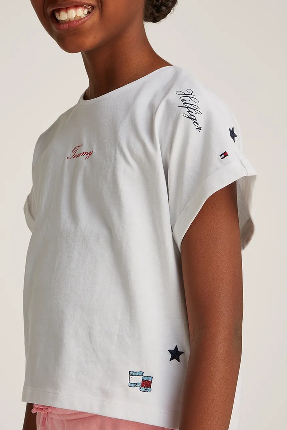 Tommy Hilfiger tricou copii alb KG0KG08300.116.122.PPYA