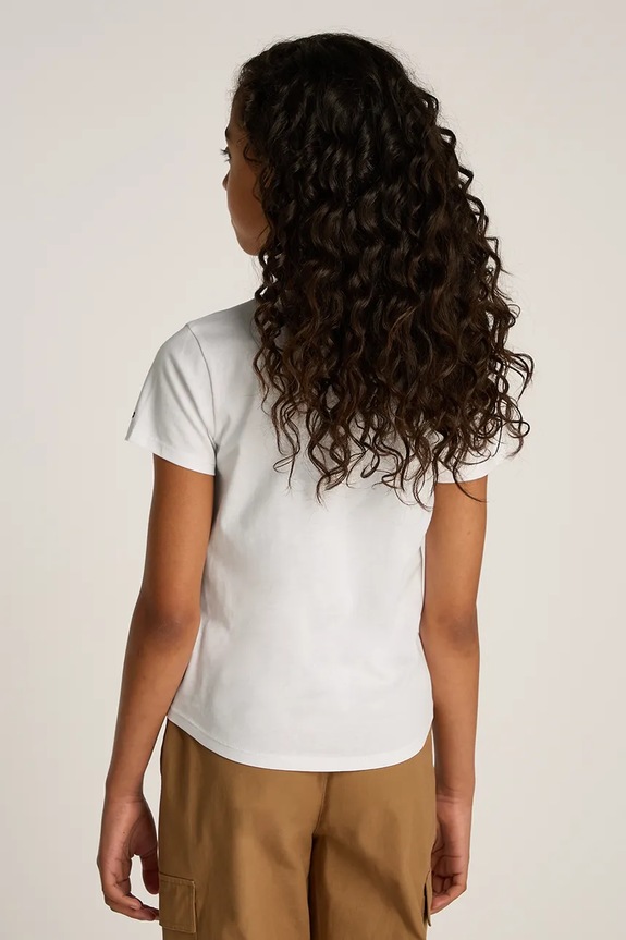 Tommy Hilfiger gyerek pamut póló fehér KG0KG08298.98.122.PPYA