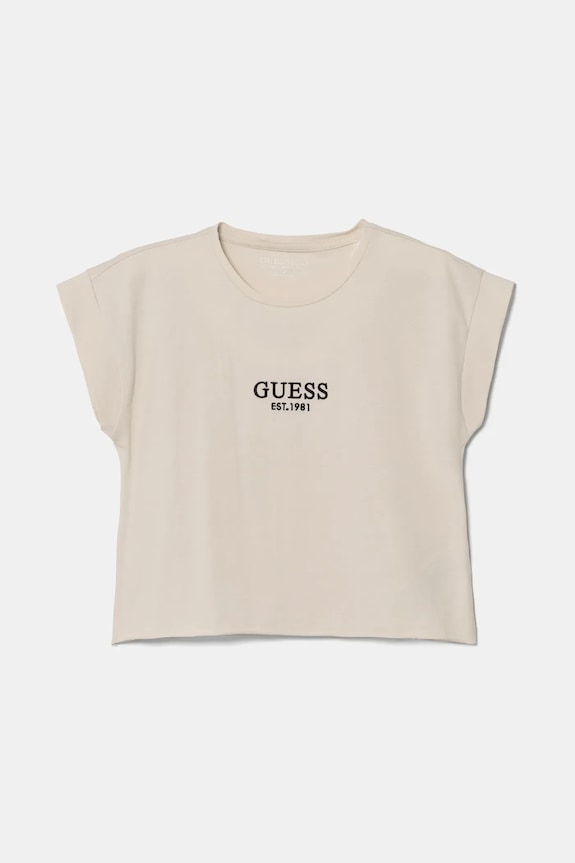 Guess t-shirt dziecięcy aplikacja beżowy J4BI34.J1314.PPYA