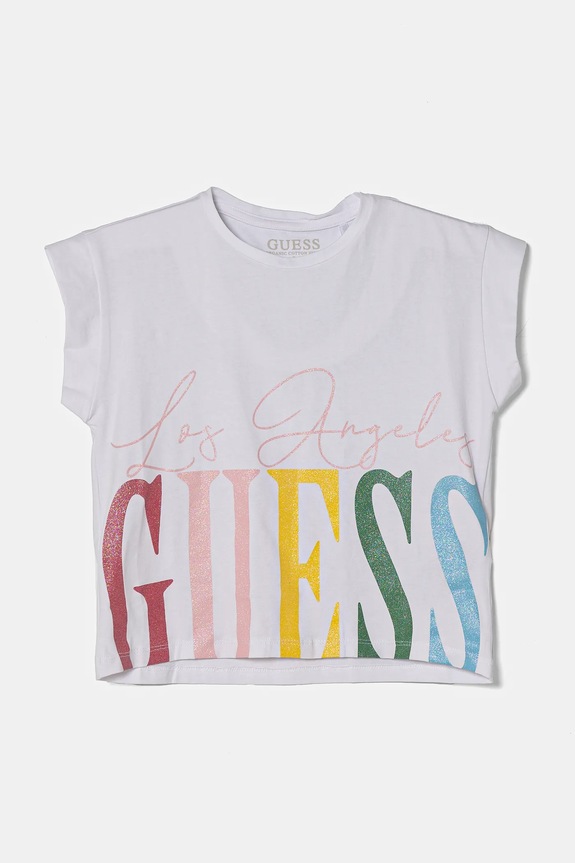 Guess t-shirt dziecięcy z elastanem biały J5RI00.K6YW4.PPYA