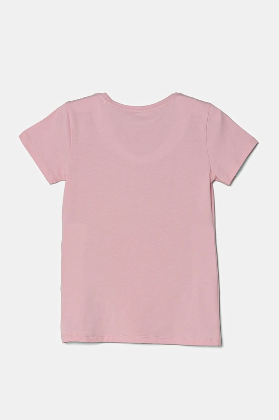 Guess t-shirt bawełniany dziecięcy J5RI02.K6YW4.PPYA różowy SS25