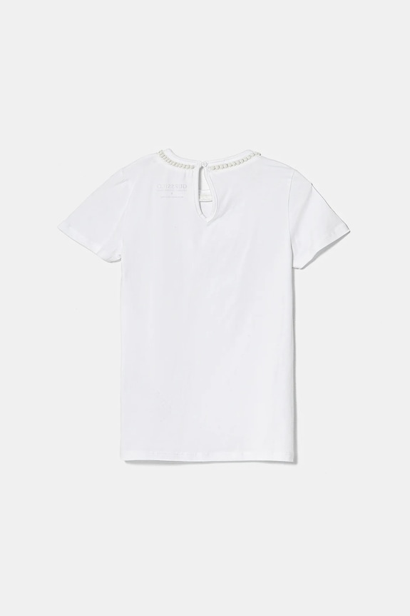 Dětské tričko Guess J5RI39.K6YW4.PPYA bílá SS25