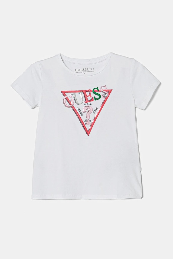 Guess tricou copii imprimeu alb K5RI16.K6YW4.PPYA