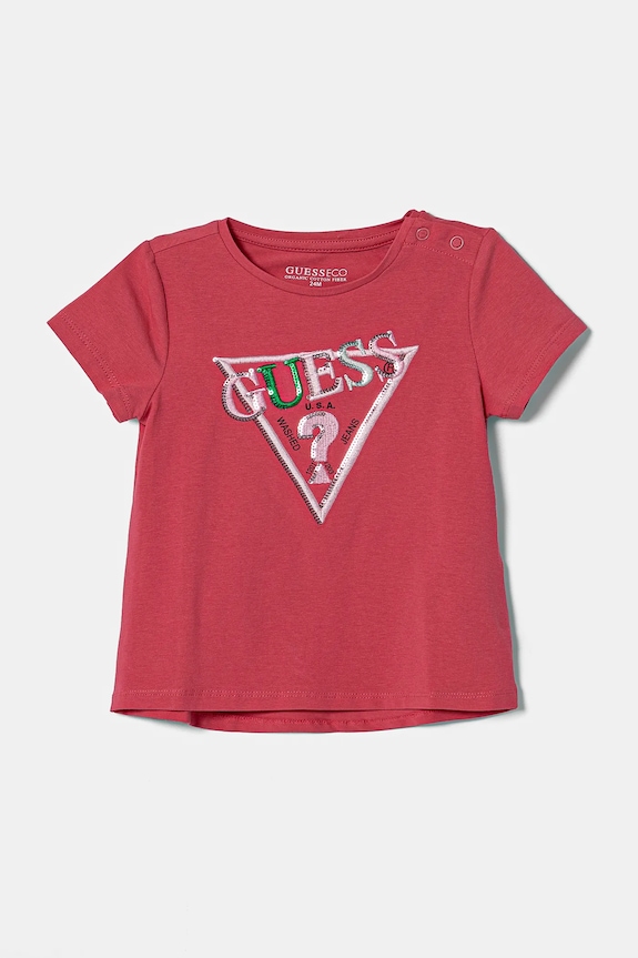 Guess tricou copii imprimeu roz K5RI16.K6YW4.PPYA