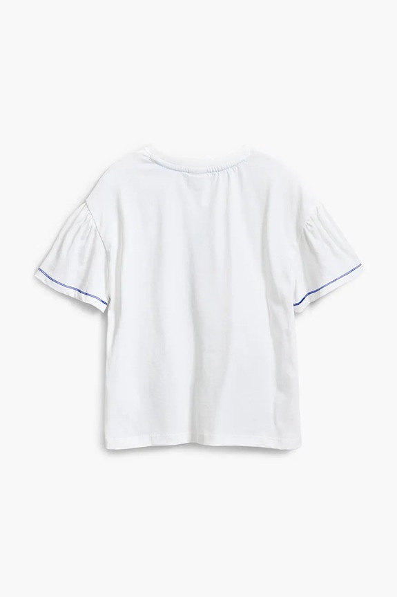 Deklice Otroška bombažna kratka majica Desigual 25SGTK02 bela