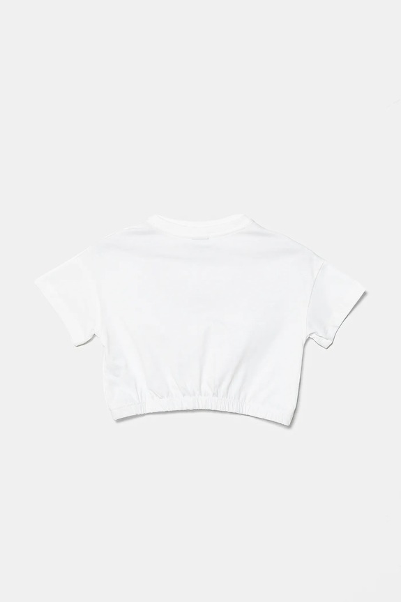 Deklice Otroška bombažna kratka majica Desigual 25SGTK11 bela