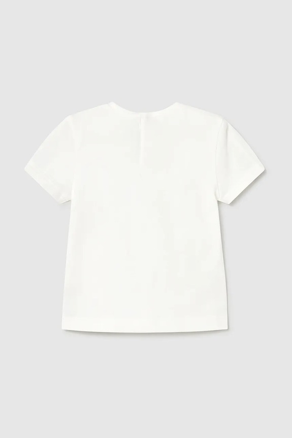 Mayoral t-shirt dziecięcy 105.4G.Baby.PPYA beżowy SS25