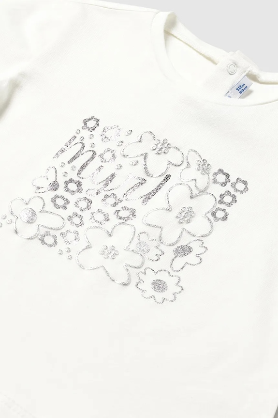 Dziewczynka Mayoral t-shirt dziecięcy 105.4G.Baby.PPYA beżowy
