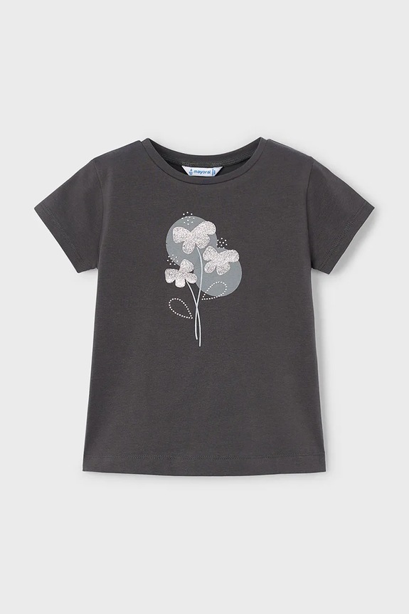Mayoral t-shirt dziecięcy z elastanem szary 174.6E.Mini.PPYA