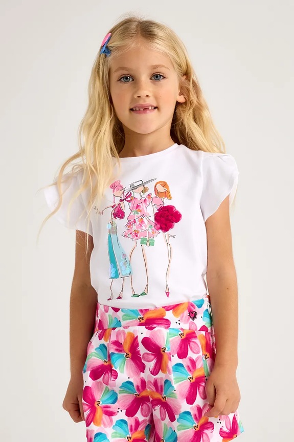 Mayoral t-shirt dziecięcy 3004.6D.Mini.PPYA różowy