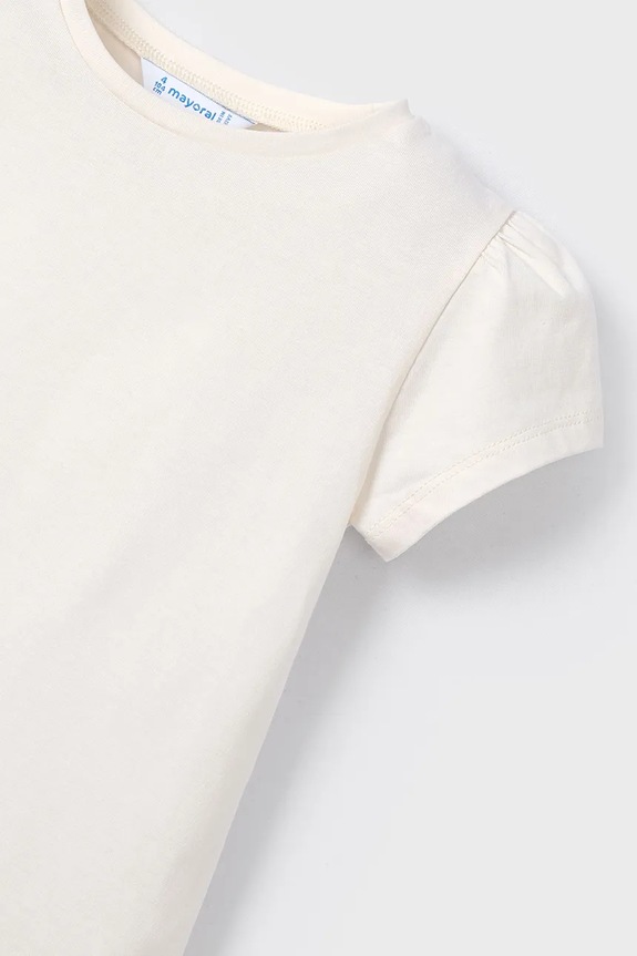 Otroška bombažna kratka majica Mayoral 3007.6G.Mini.PPYA bež