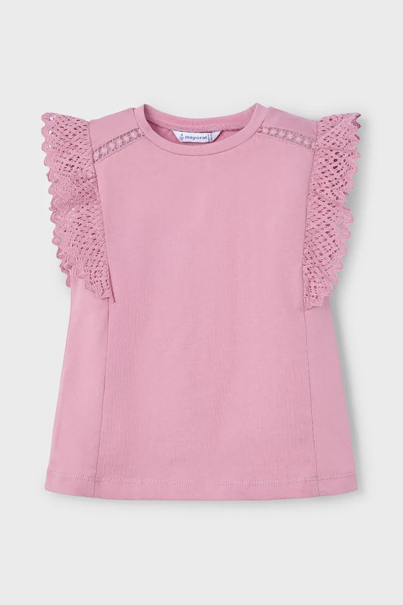 Mayoral t-shirt in cotone per bambini cotone rosa 3010.6J.Mini.PPYA