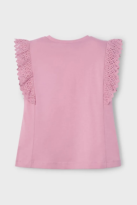 Mayoral t-shirt in cotone per bambini 3010.6J.Mini.PPYA rosa SS25