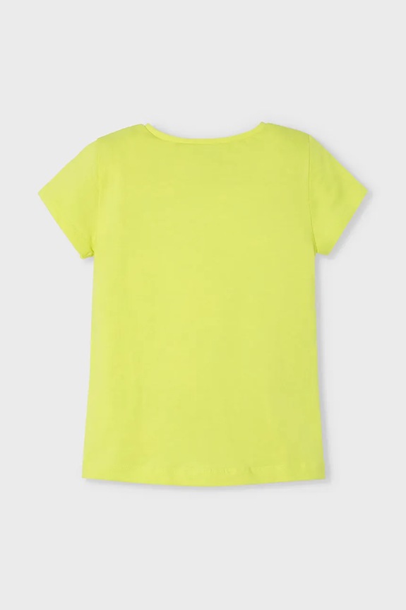 Mayoral t-shirt bawełniany dziecięcy 3014.6R.Mini.PPYA zielony SS25
