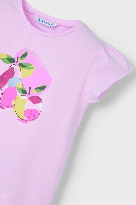 Dziewczynka Mayoral t-shirt dziecięcy 3015.6R.Mini.PPYA różowy