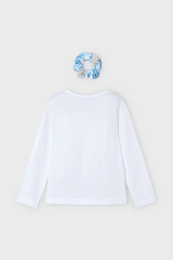 Dziewczynka Mayoral longsleeve bawełniany dziecięcy 3016.6G.Mini.PPYA niebieski