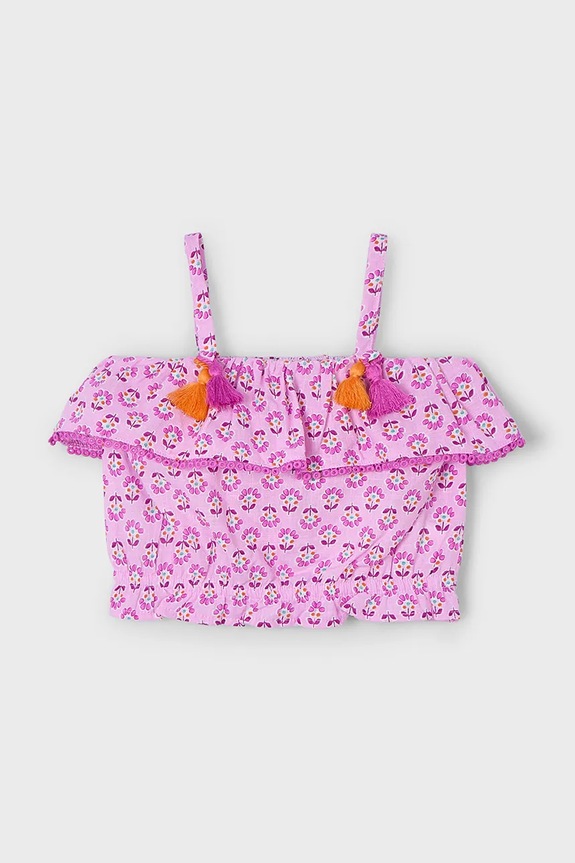 Mayoral top dziecięcy 3186.6K.Mini.PPYA różowy SS25