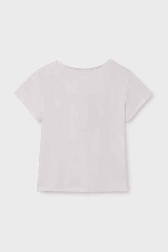 Mayoral t-shirt dziecięcy 6020.8A.Junior.PPYA beżowy SS25