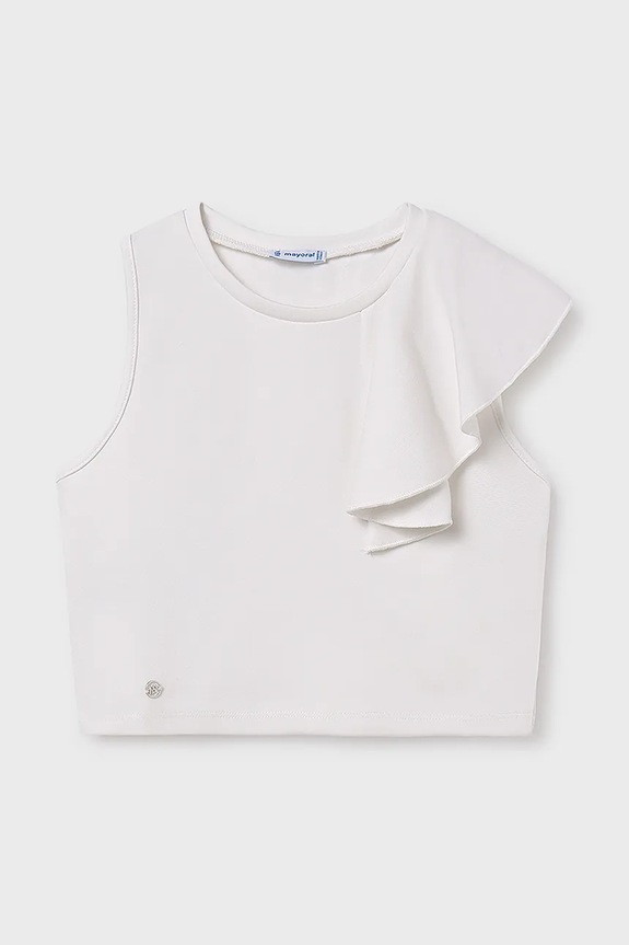 Mayoral top dziecięcy z elastanem beżowy 6034.8D.Junior.PPYA