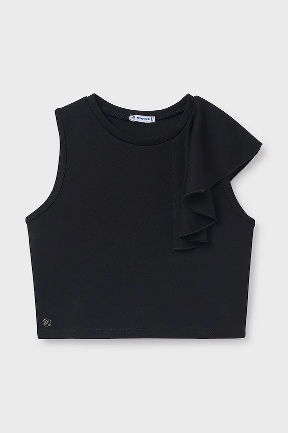 Mayoral top bambino/a tessuto elasticizzato nero 6034.8D.Junior.PPYA