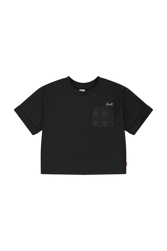 Levi's t-shirt dziecięcy ROLL CUFF MEET AND GREET T pozostałe czarny 3EM166