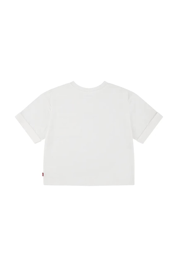 Dječja majica kratkih rukava Levi's ROLL CUFF MEET AND GREET T 4EM166 bijela SS25