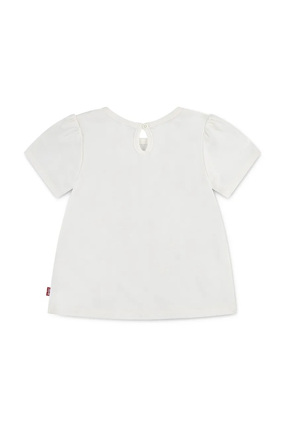 Levi's újszülött póló LIV SS SMOCKED SLV TEE 1EM401 bézs SS25