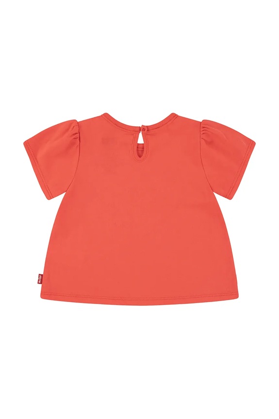 Μπλουζάκι μωρού Levi's HEART SS PUFF SLEEVE SLV TEE 1EM402 κόκκινο SS25