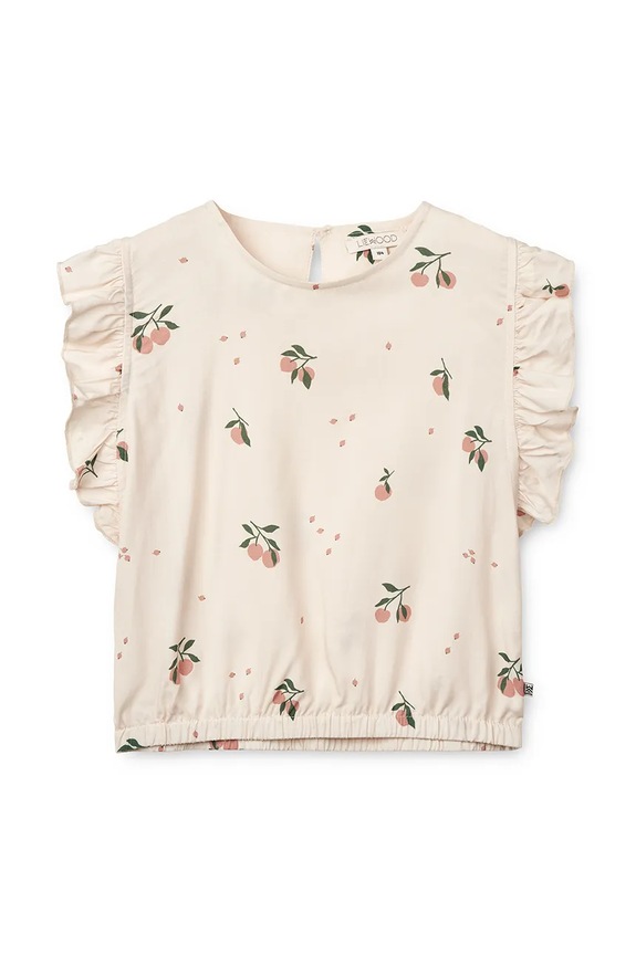 Liewood top dziecięcy Emery Printed Viscose Top pozostałe beżowy LW19838