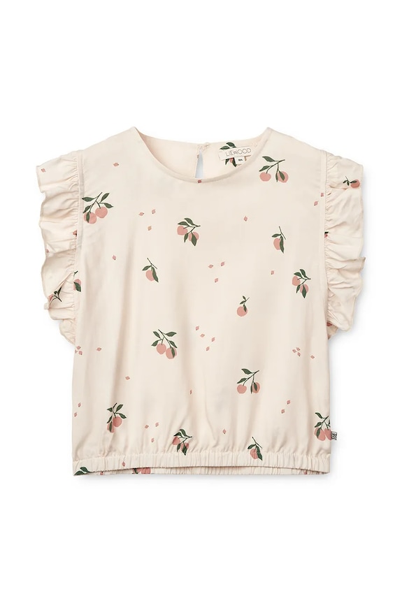 Liewood top dziecięcy Emery Printed Viscose Top pozostałe beżowy LW19838