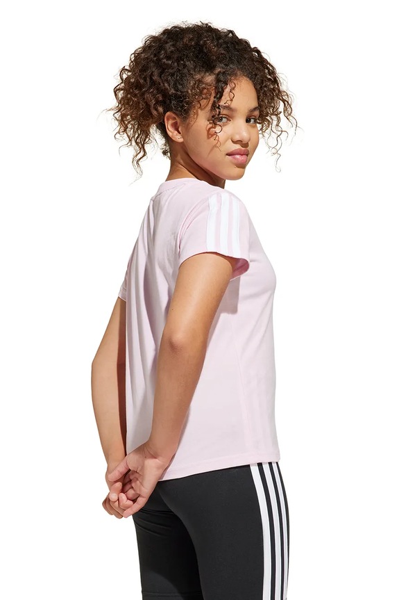 Dječja pamučna majica kratkih rukava adidas JF3678 roza