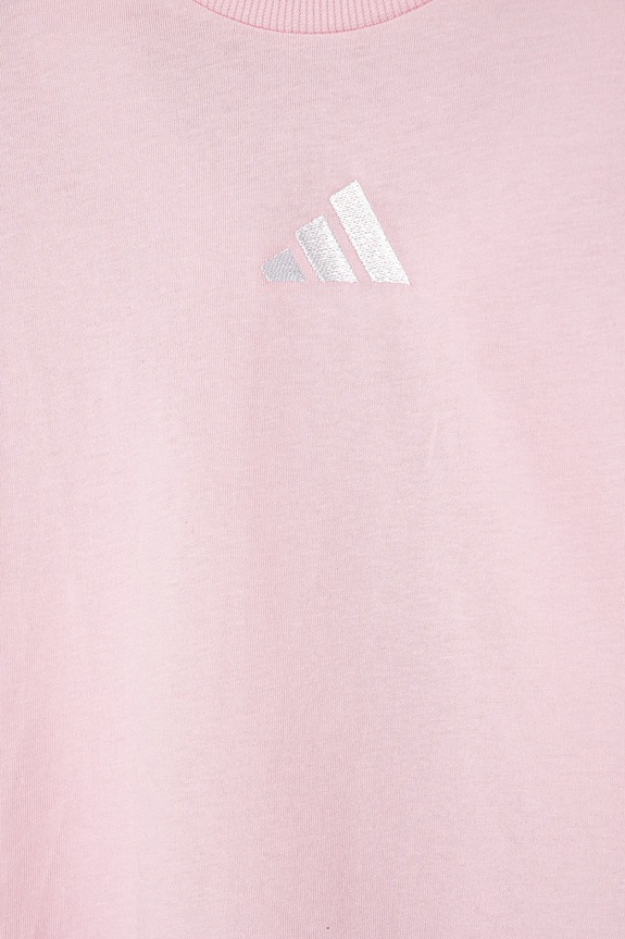 Dječja pamučna majica kratkih rukava adidas roza JF3678