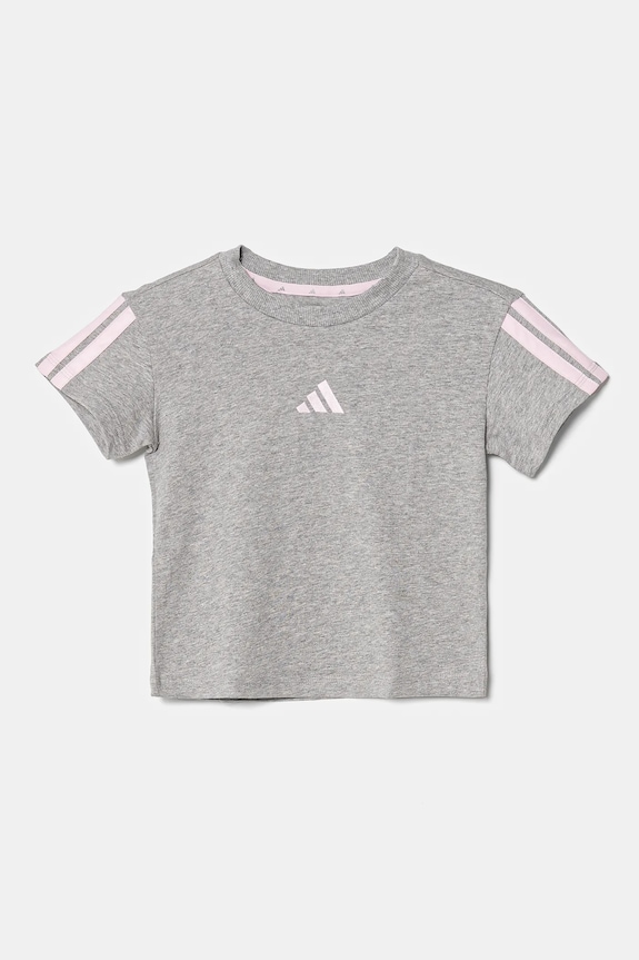 adidas t-shirt bawełniany dziecięcy JJ0944 szary SS25