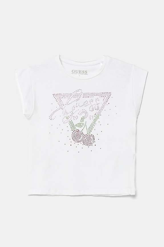 Guess t-shirt dziecięcy aplikacja biały J5GI01.K6YW4.PPYA