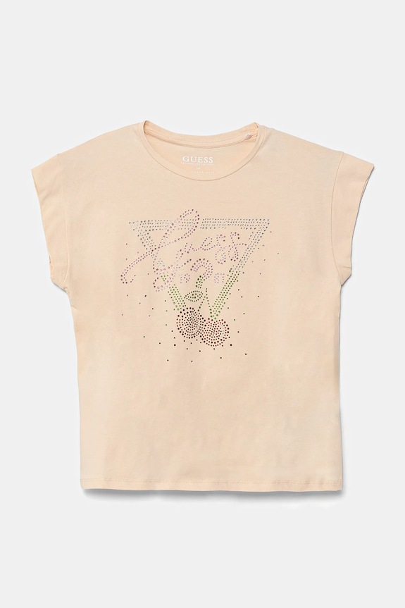 Guess tricou copii imprimeu bej J5GI01.K6YW4.PPYA