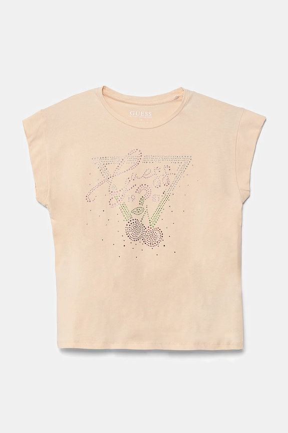 Guess tricou copii imprimeu bej J5GI01.K6YW4.PPYA